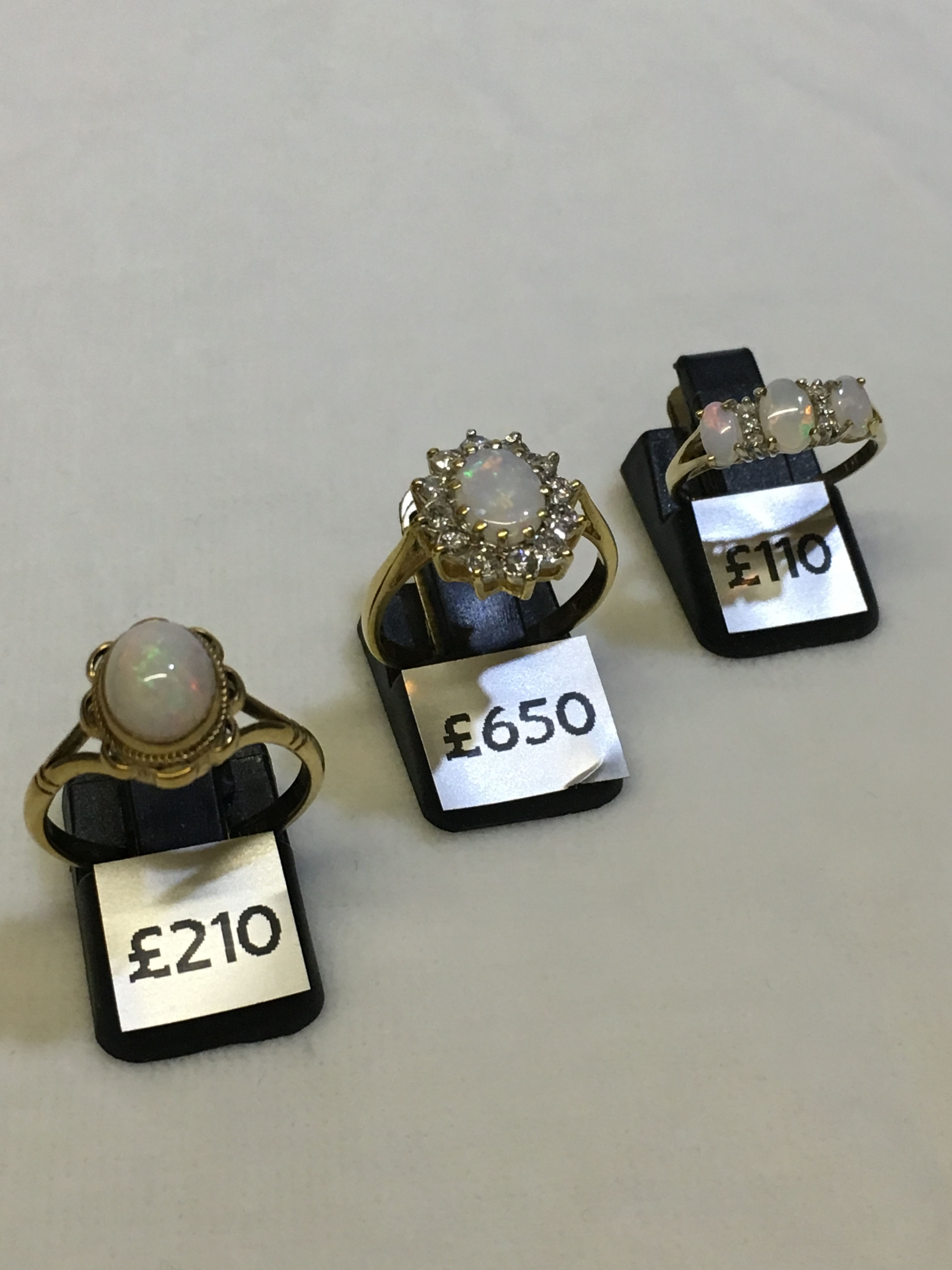 9 carat gold opal rings at Leymans Jewellers