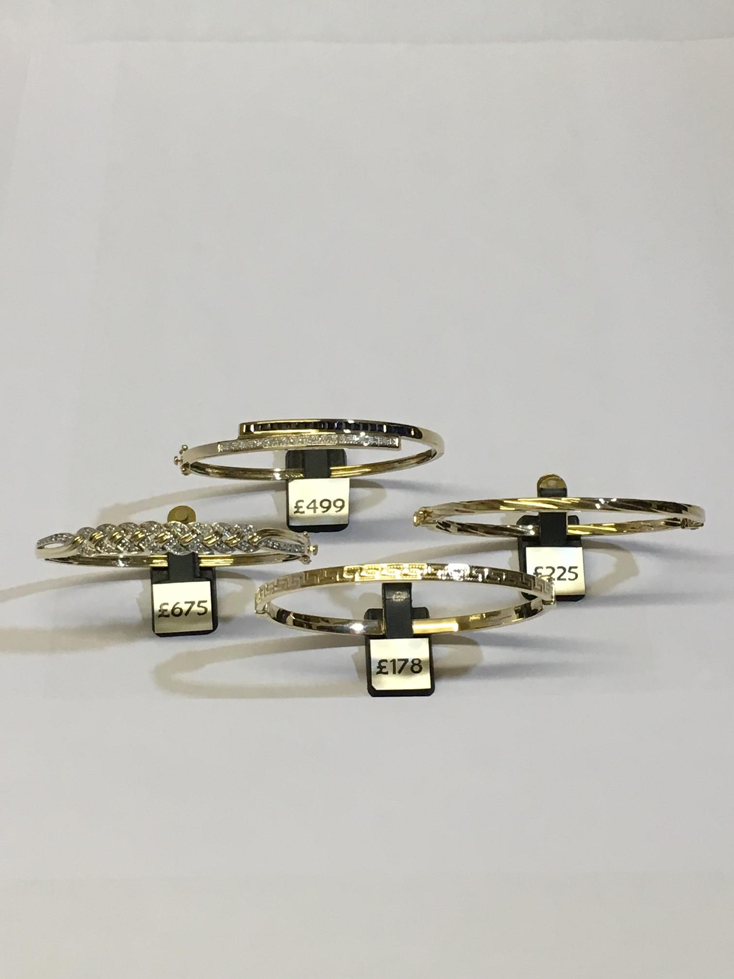 9 carat gold bangles at Leymans Jewellers